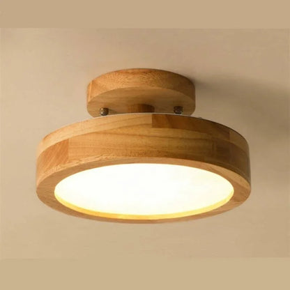 Round Wooden Ceiling Lamp – Warmth and Style for Any Interior