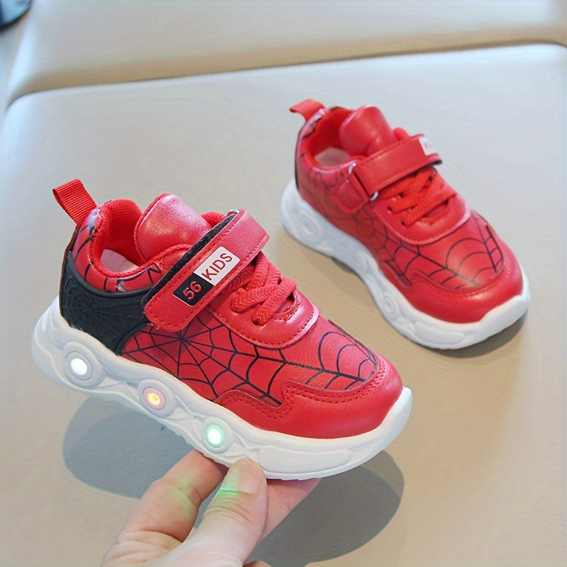 Zapatillas LED con diseño de telaraña - Para niños aventureros