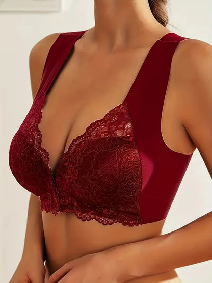 Lace Bra with Front Closure