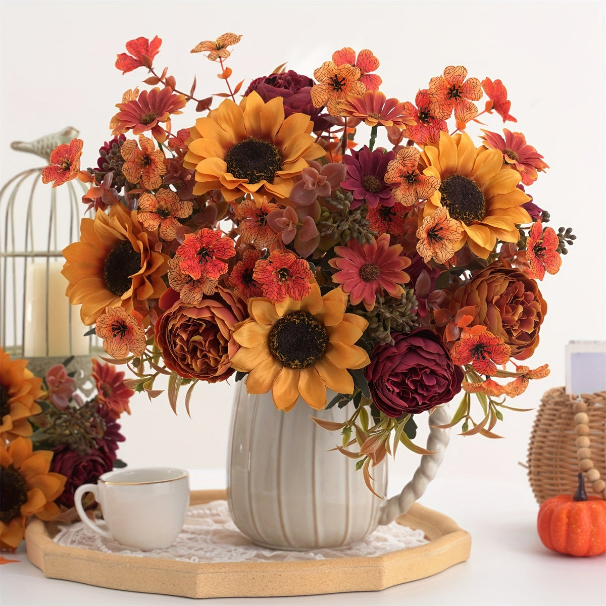 Composition florale d’automne – Colorée et chaleureuse pour tous les espaces