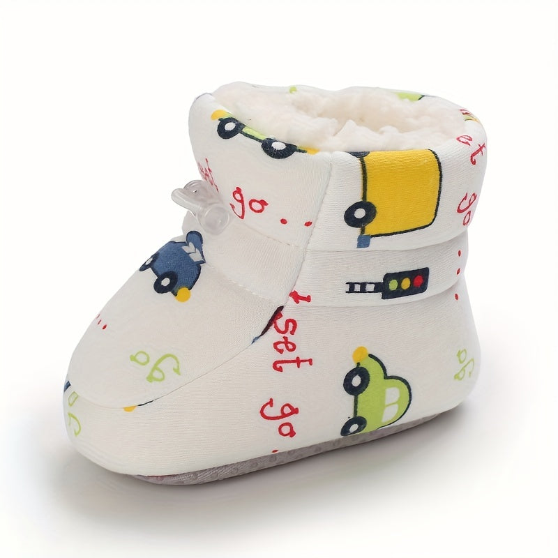 Botines de forro polar adorables y cómodos, fáciles de poner, para bebés y niñas y niños - Happie