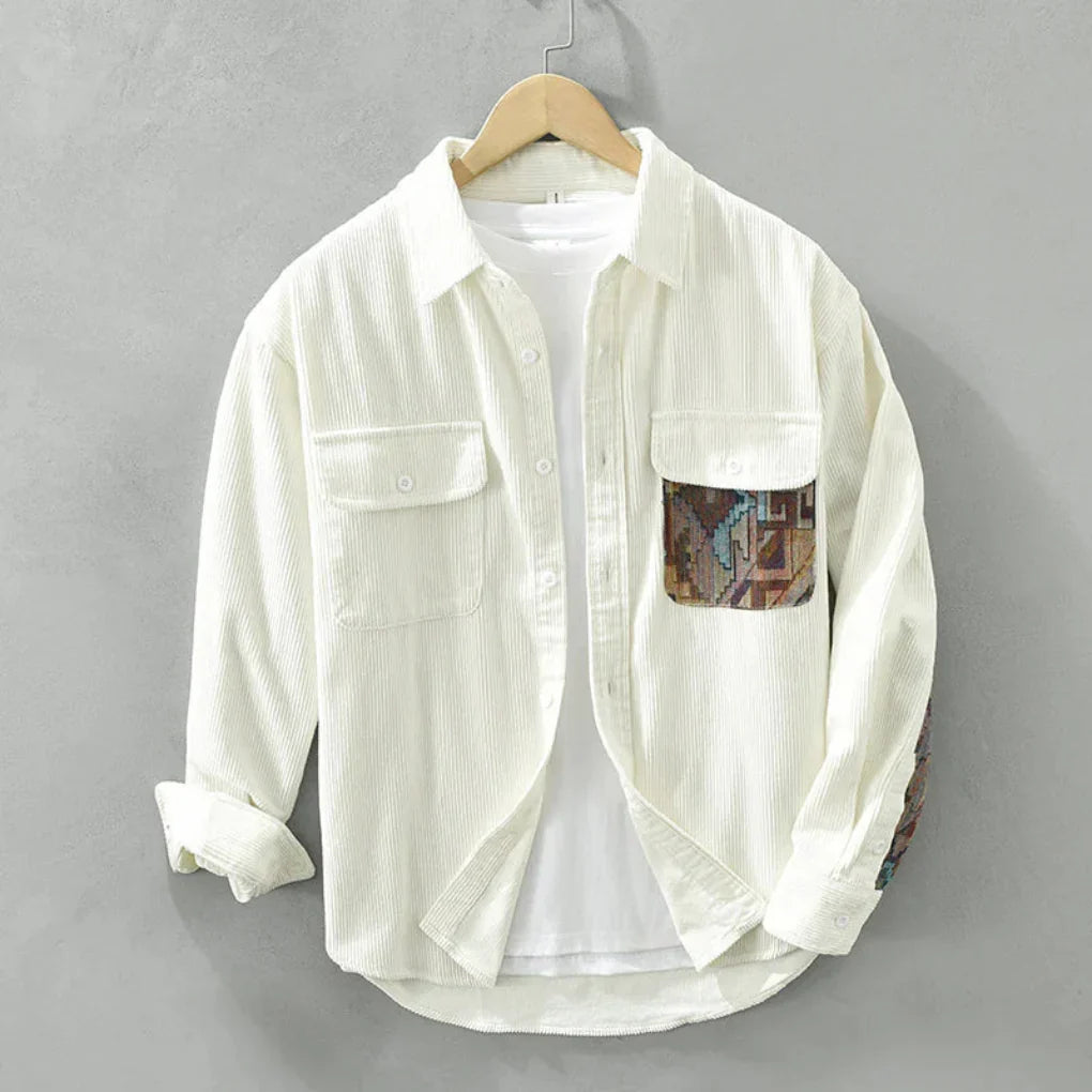 Vintage-Herren-Langarmhemd