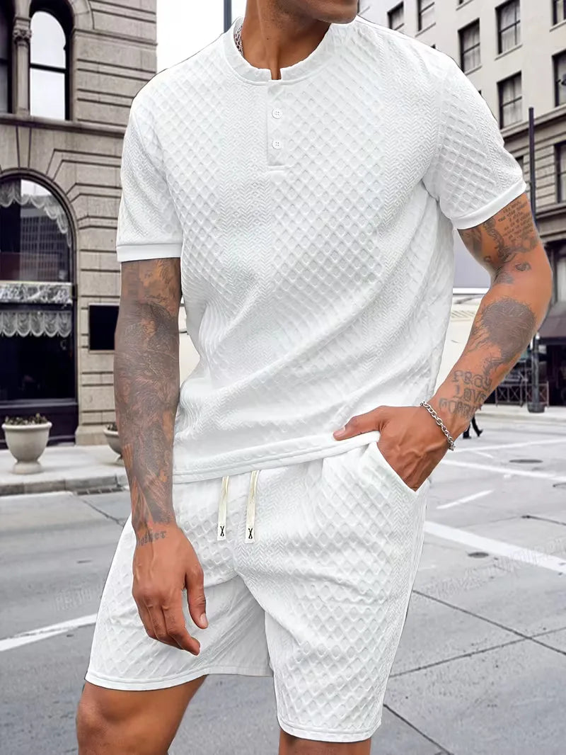 Ensemble de vêtements d'été avec motif jacquard