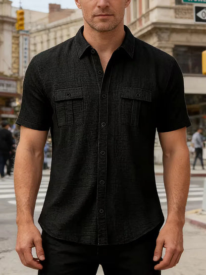 Chemise à manches courtes avec poches poitrine