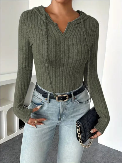 Hooded Bodysuit with Long Sleeves