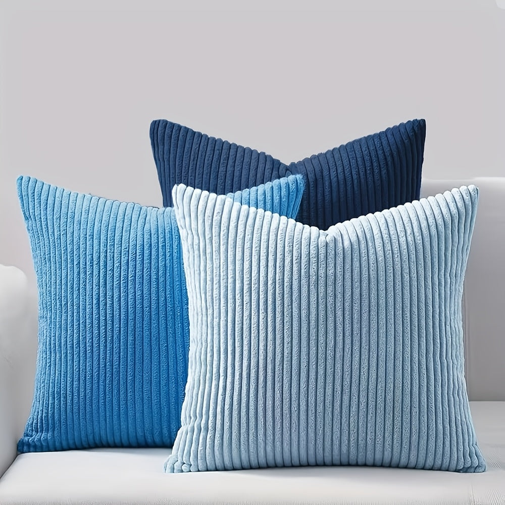Bohemian Rib Cushion Cover with Stripe Pattern – Soft, Stylish and Decorative
