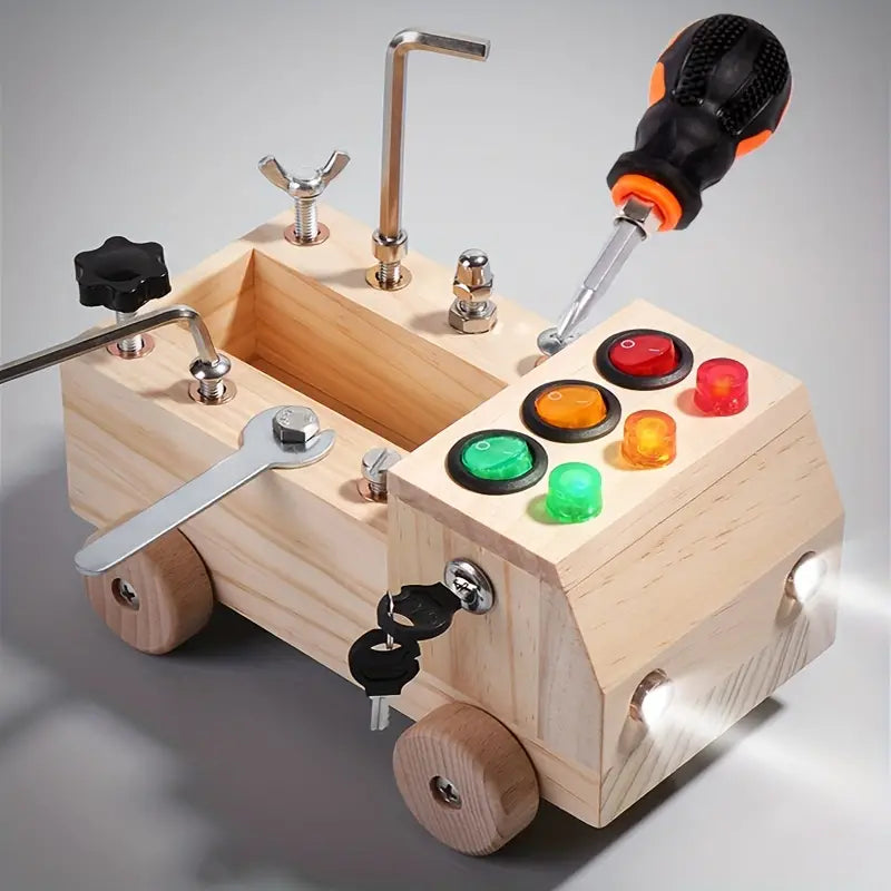 Montessori Busy Board - Learn & Play with LEDs - Creative Development