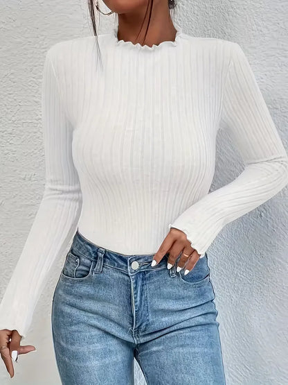 Long-sleeve with mock neckline