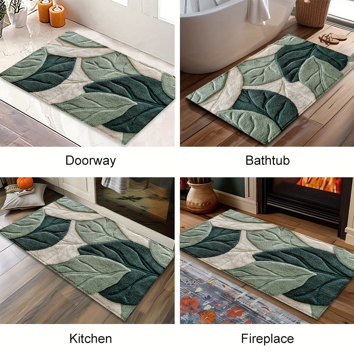 Leaf Bath Mat – Absorbent, Plush and Comfortable for the Bathroom