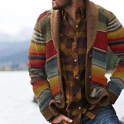 Canotta da uomo a righe – maglia morbida con un tocco di colore vivace