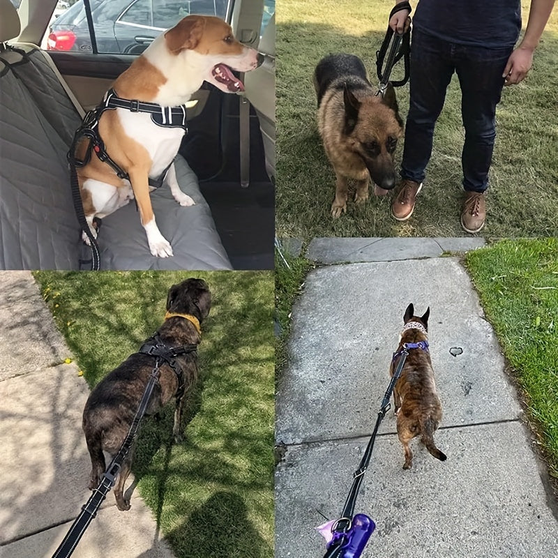 Adjustable Bungee Dog Lead – Shock Absorbing and Reflective for Large Dogs