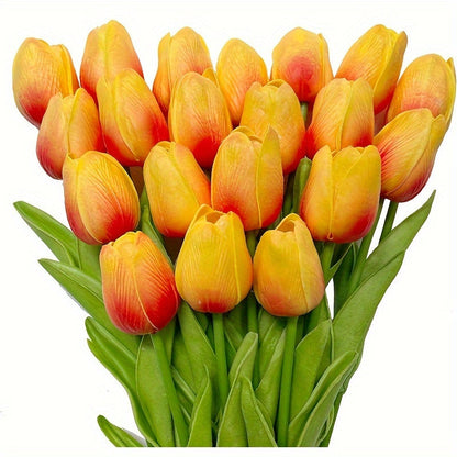 Set mit 15 naturgetreuen Kunsttulpen – ideal für Hochzeiten, Partys und die Dekoration zu Hause