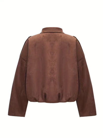 Veste en cuir surdimensionnée