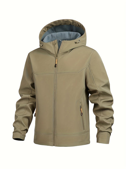 Men's Outdoor Softshell Jacket with Hood – Quick-Drying and Windproof