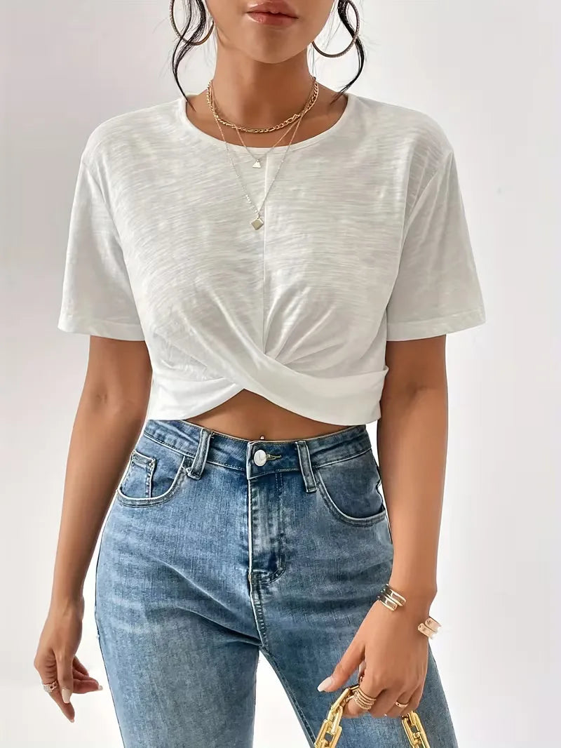 T-shirt avec détail torsadé