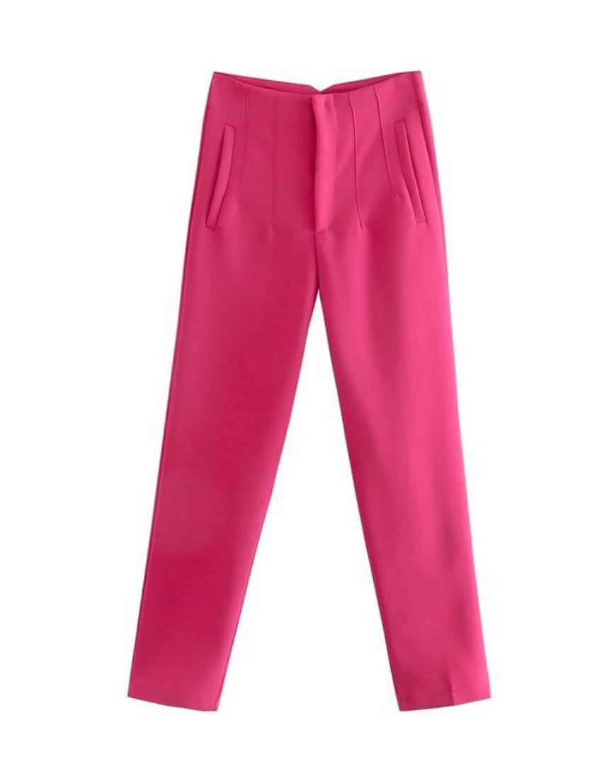 Stylish High-Waisted Tapered Trousers