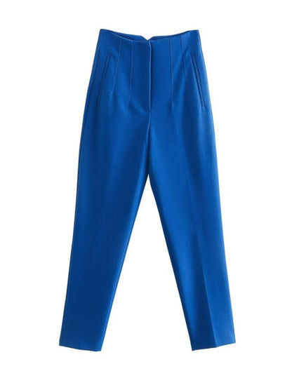 Stylish High-Waisted Tapered Trousers