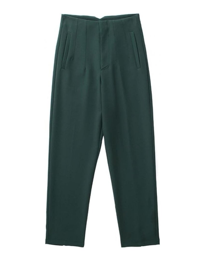 Stylish High-Waisted Tapered Trousers