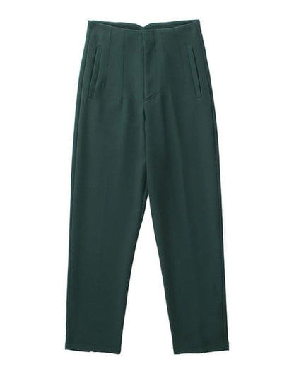 Stylish High-Waisted Tapered Trousers