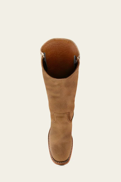 Ladies' Classic Leather Boots with Block Heel and Side Zip
