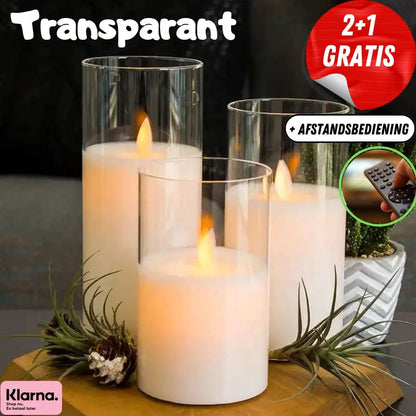 Kaars | Realistische kaarsenset 2 + 1 GRATIS