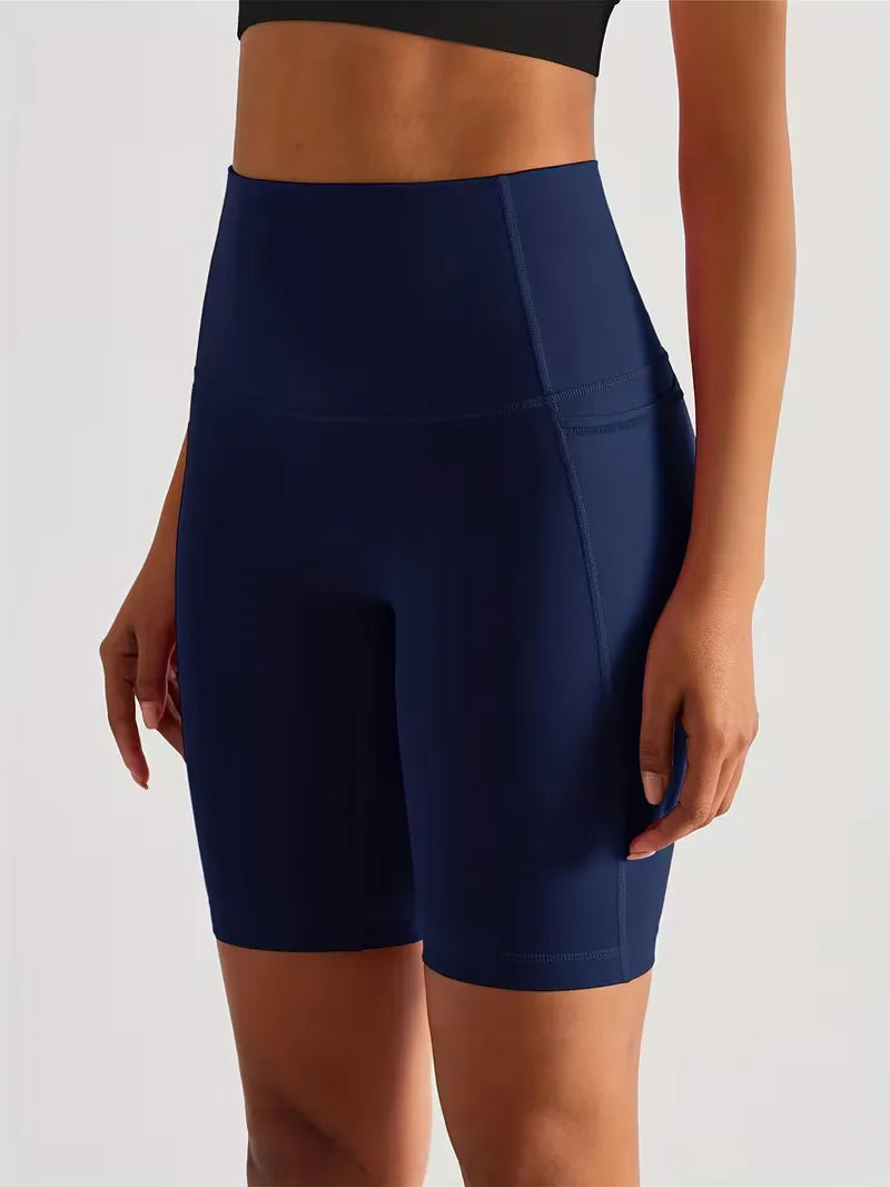 High-Waisted Sports Shorts