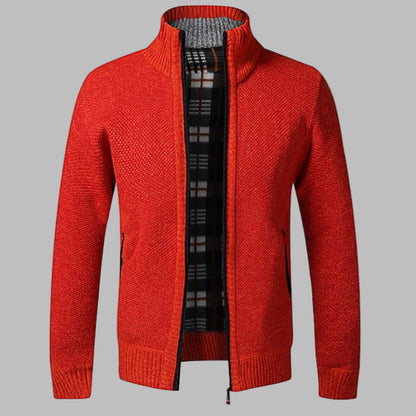 Camisola de malha elegante com fecho para homem