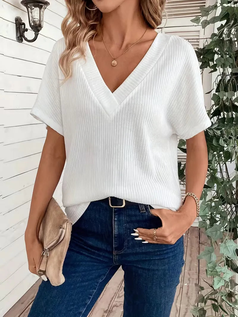 T-shirt col en V