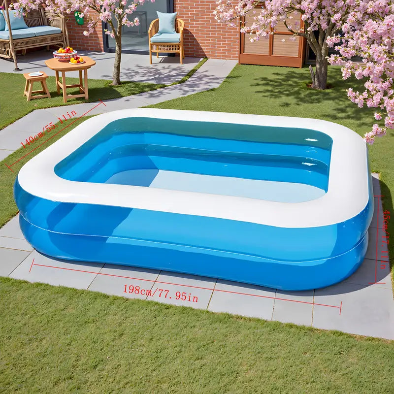 4-person inflatable pool - sturdy PVC material