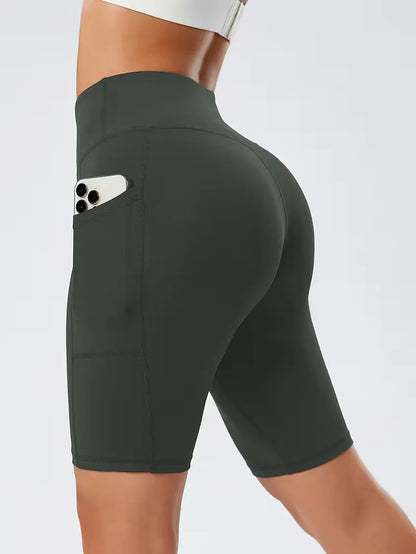 Shorts taille haute coupe slim
