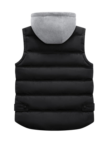 Gesteppte Damenweste mit Kapuze – Stilvolle und warme ärmellose Winterjacke