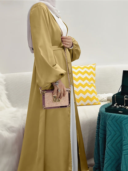 Elegantes Abaya-Kleid mit Gürtel – Eva