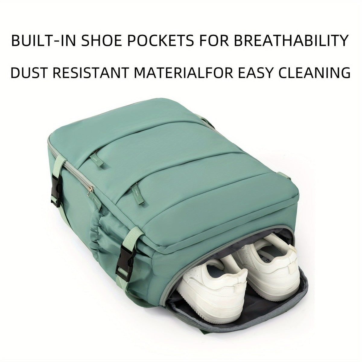 Mochila de viaje con apertura de 180° y compartimento para zapatos