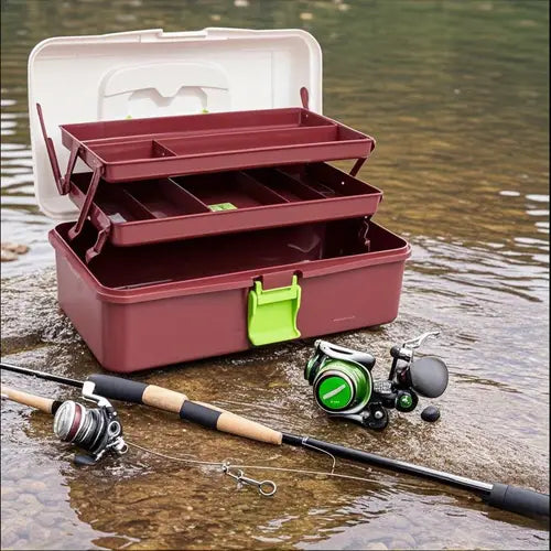 Fishing Tackle Box - 3 Layers - With Lock