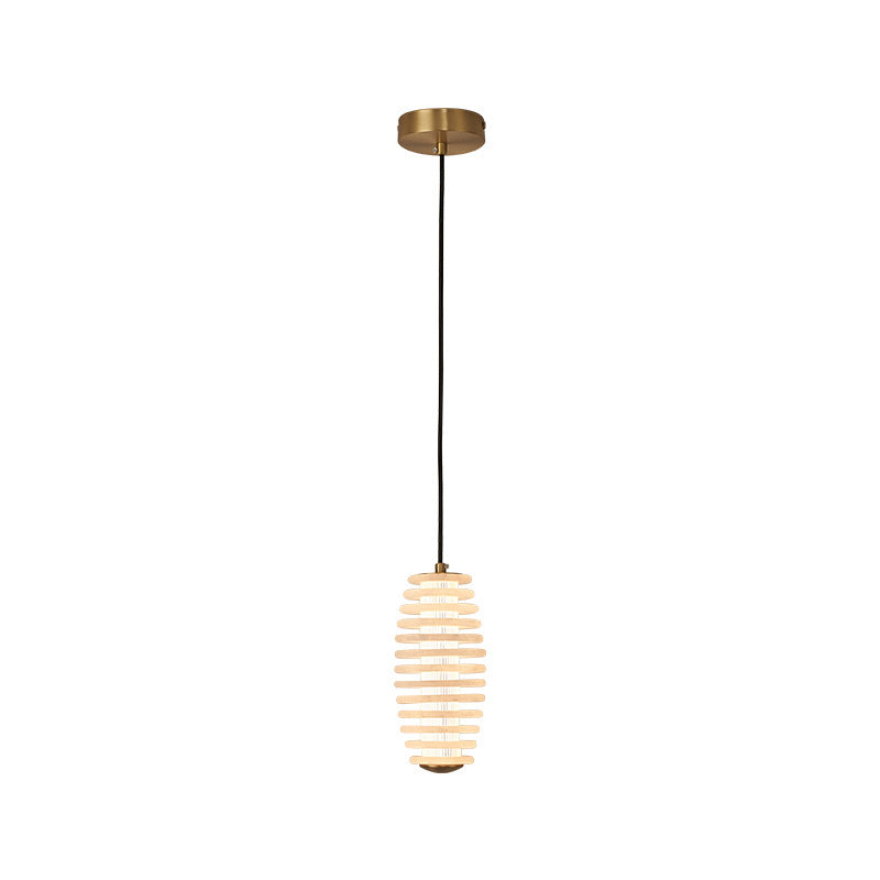 Scandinavian Round LED Pendant Light with Copper Finish