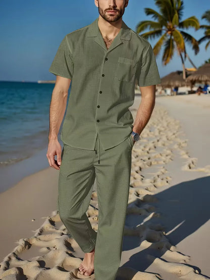 Chemise à manches courtes avec pantalon