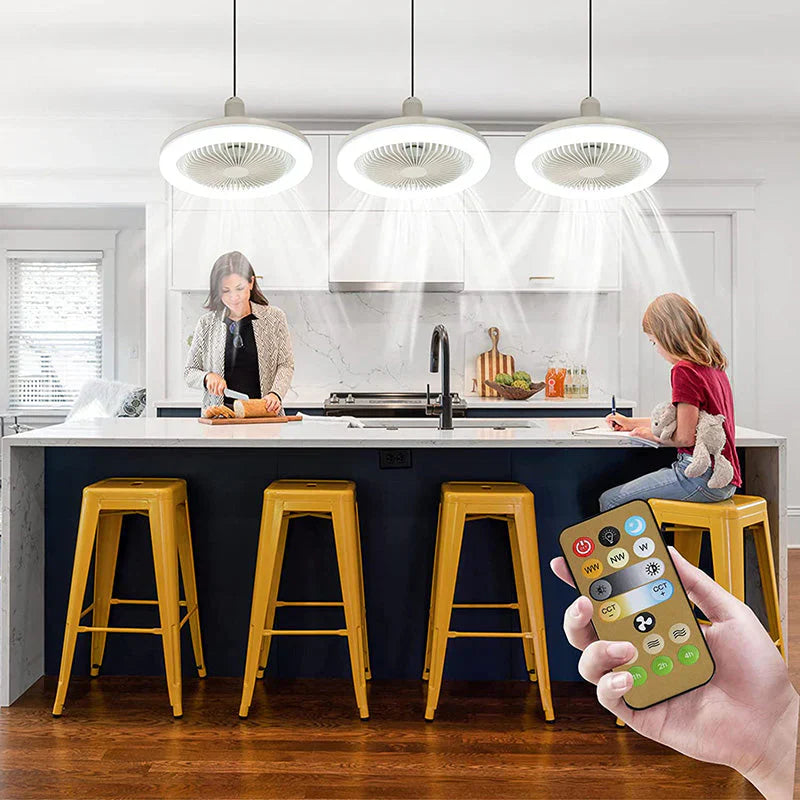 Ceiling Fan with LED - Screw-in Design - Remote Control