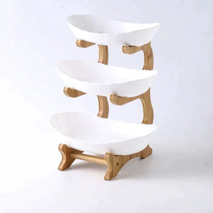Stylish 3-Tier Fruit Stand Serving Bowl