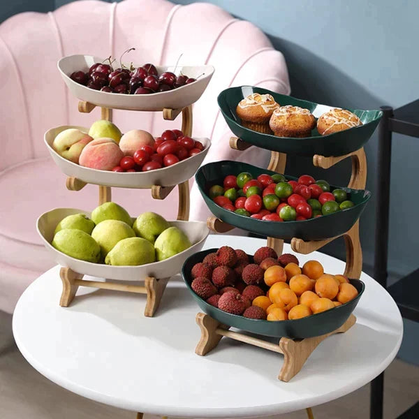 Stylish 3-Tier Fruit Stand Serving Bowl
