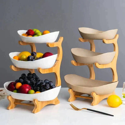 Stylish 3-Tier Fruit Stand Serving Bowl