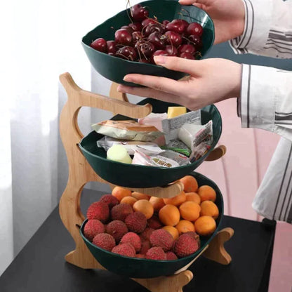Stylish 3-Tier Fruit Stand Serving Bowl