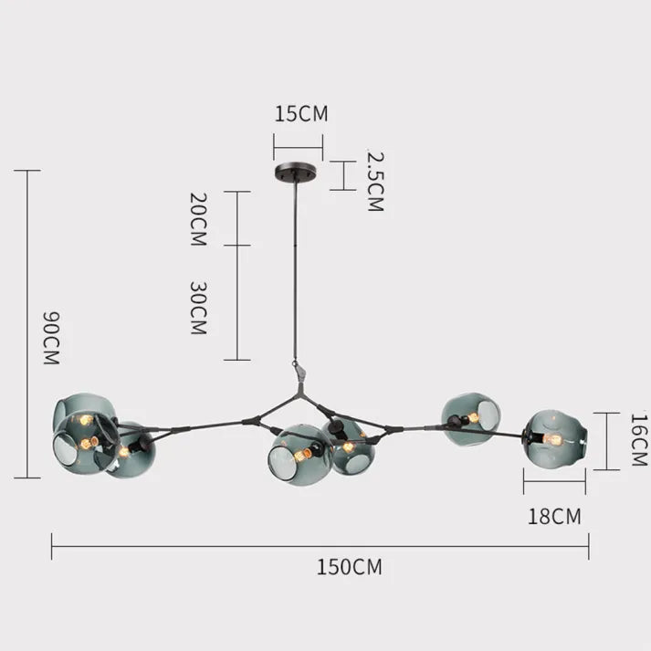 Sputnik Pendant Light Glass Bubbles – Modern & Playful Design