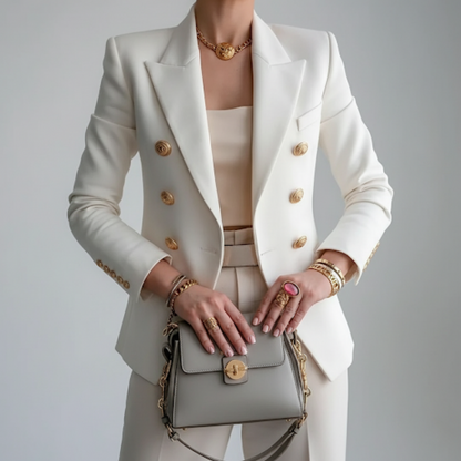 Double Breasted Ladies Blazer – Tailored Fit and Classic Elegance