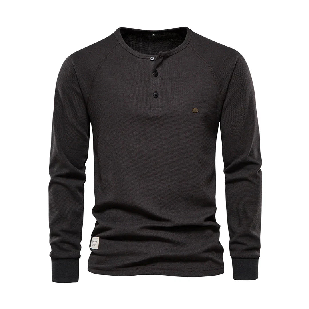 Men's Long Sleeve Shirt with Round Neck