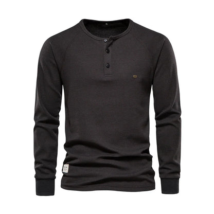 Men's Long Sleeve Shirt with Round Neck