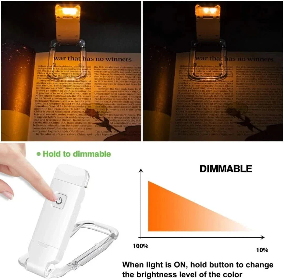 ClipLight Pro | USB-ről tölthető könyvlámpa erős LED-del