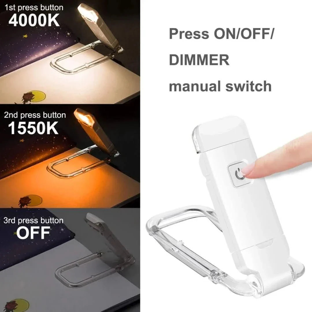 ClipLight Pro | USB-ről tölthető könyvlámpa erős LED-del