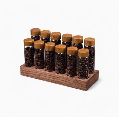 Coffee Bean Storage Container - Glass Display Rack - Stylish Storage