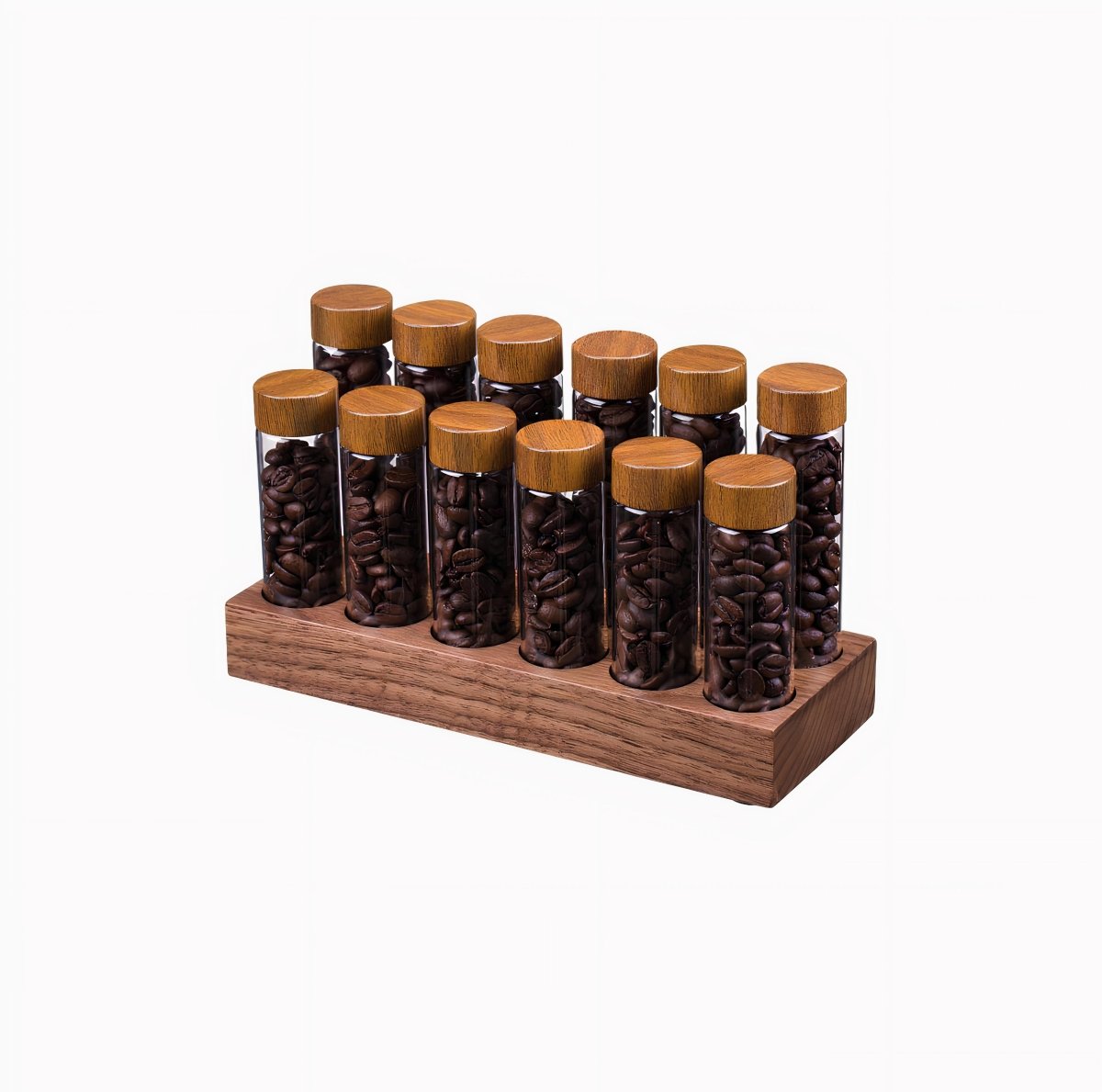 Coffee Bean Storage Container - Glass Display Rack - Stylish Storage