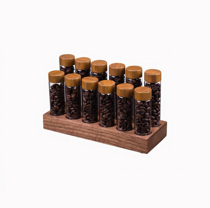 Coffee Bean Storage Container - Glass Display Rack - Stylish Storage